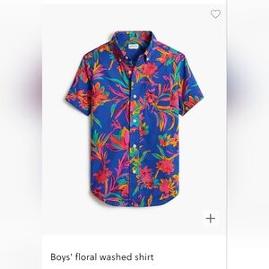 Boys Floral Washed Shirt